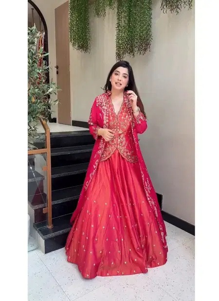 PC 554 Pure Shimmer Embroidery Work Lehenga With Shrug Koti Wholesale Online